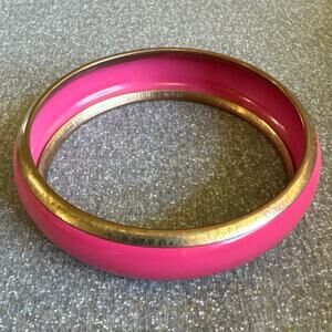 Pink and Gold Bangle Bracelet